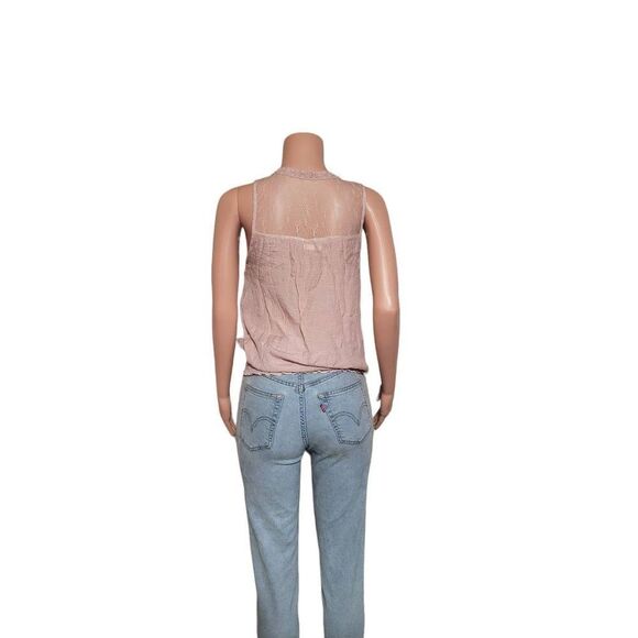 Women's Rose tie front v neck sleeveless top size M - Picture 3 of 4